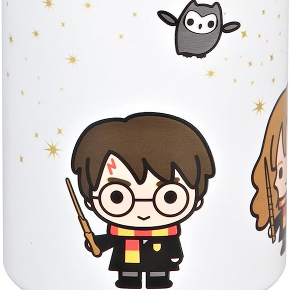 Harry Potter Coffee Mug White Harry Ron Hermione Chibi Character like new - Picture 3 of 6